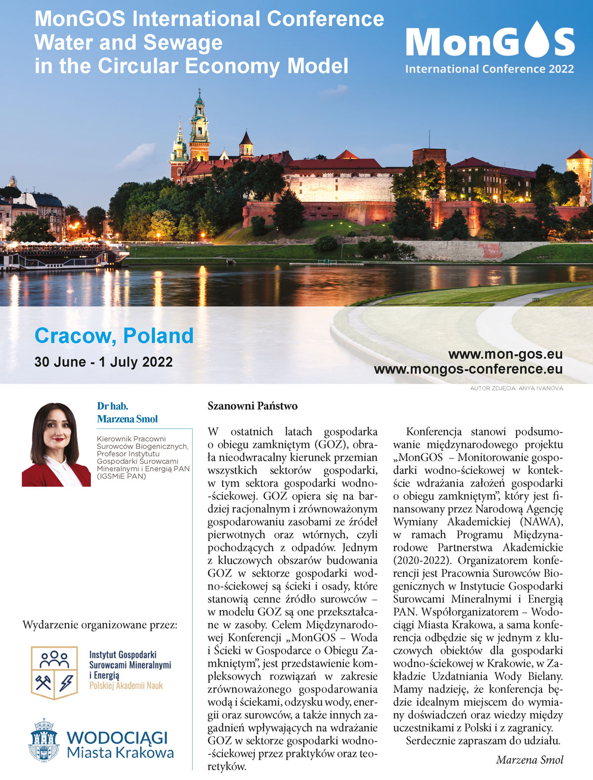 MonGOS International Conference Water and Sewage in the Circular Economy Model